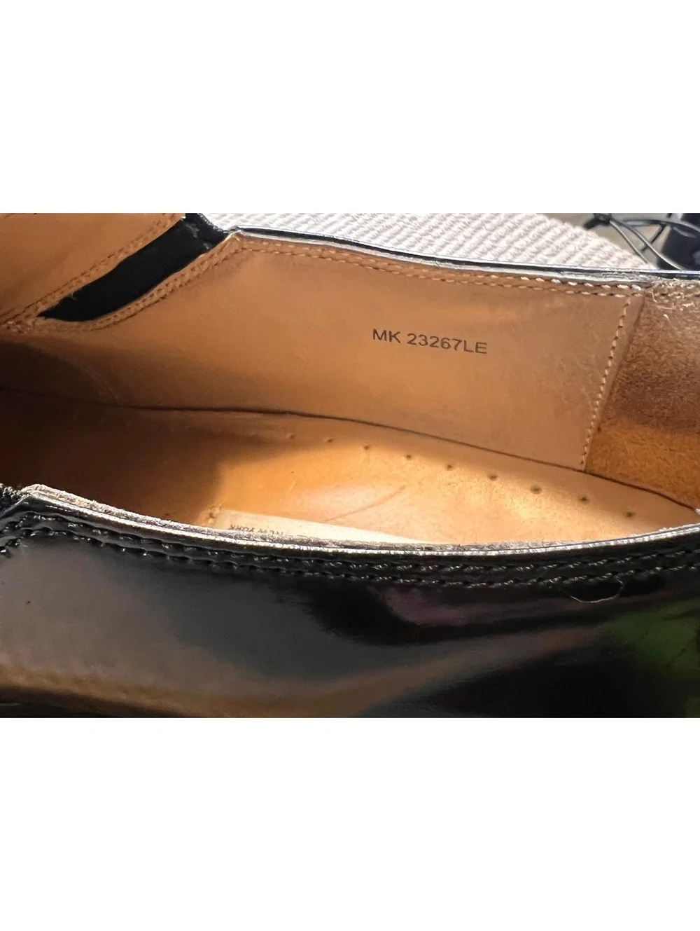 VTG Kenneth Cole New York Blk Leather Square Toe Slip On Loafers Mens Size 11.5